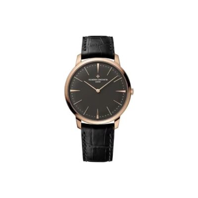 VACHERON CONSTANTIN Patrimony Manual Mechanical Watch 40mm Black Dial 18K 5N Pink Gold Case