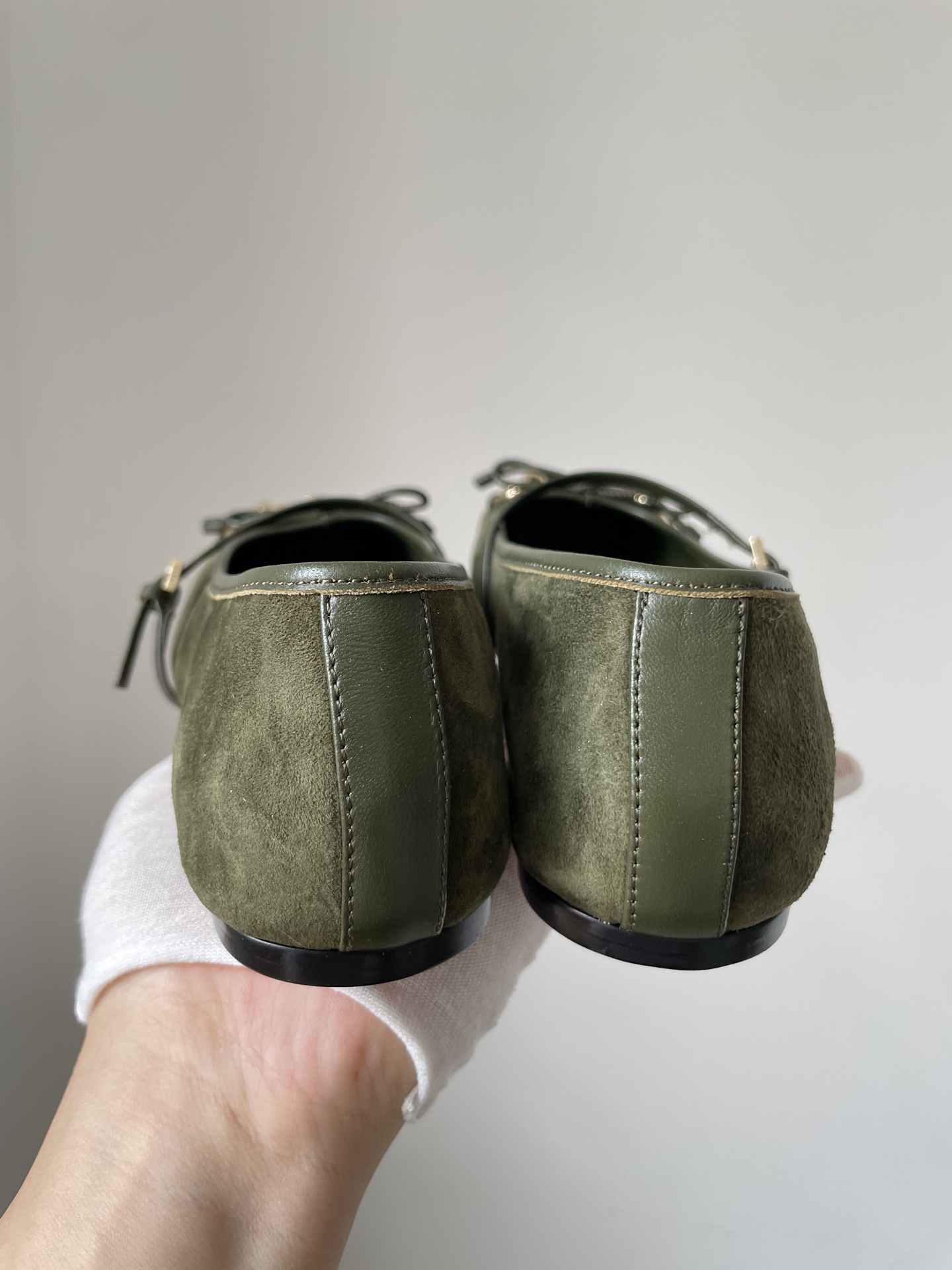 Gucci Horsebit Suede Square Toe Loafers Women Green - Image 6