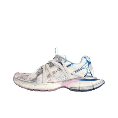 Balenciaga 3XL Round-Toe Lace-Up Low-Top White Sneakers for Women