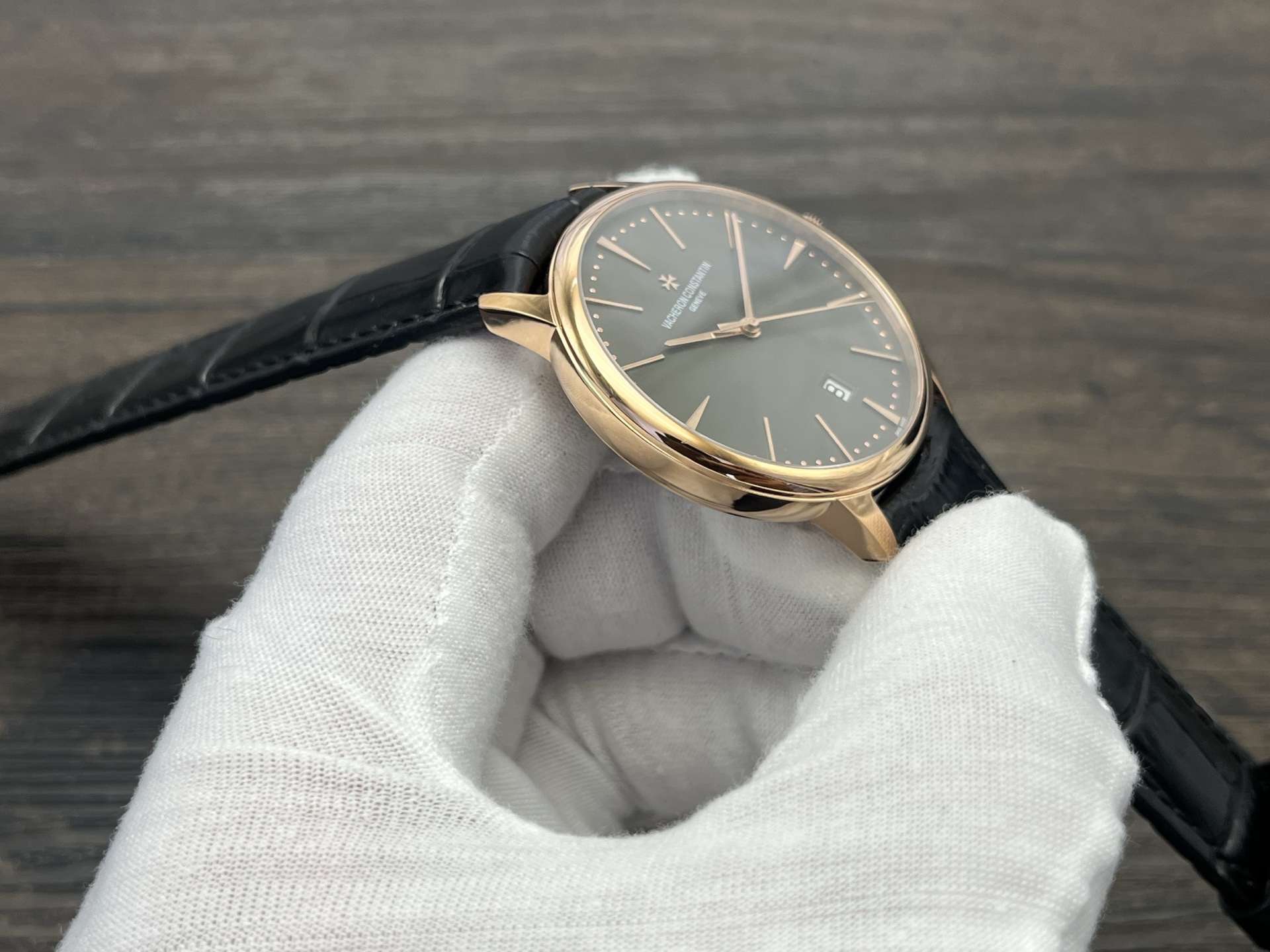 VACHERON CONSTANTIN Patrimony Automatic Mechanical Watch 40mm Black Dial Red Gold Case - Image 6