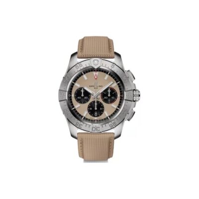 Breitling Avenger Automatic Chronograph Men’s Watch 44mm Brown Dial Stainless Steel Case with Leather Strap