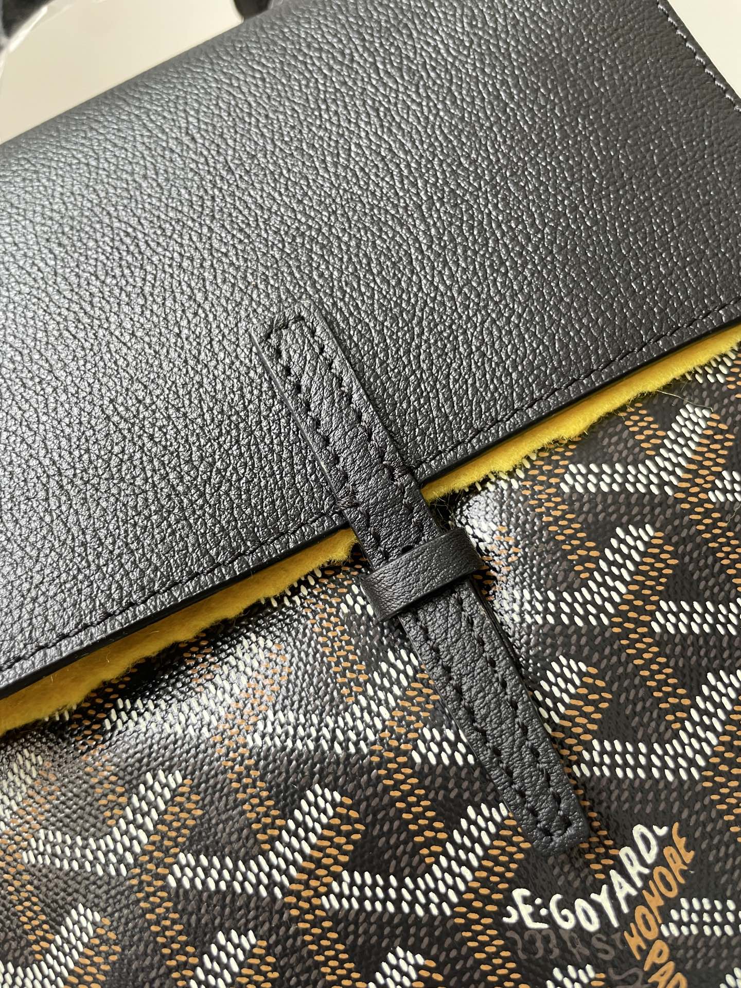 GOYARD Alpin Mini Canvas & Leather Backpack – Black - Image 3