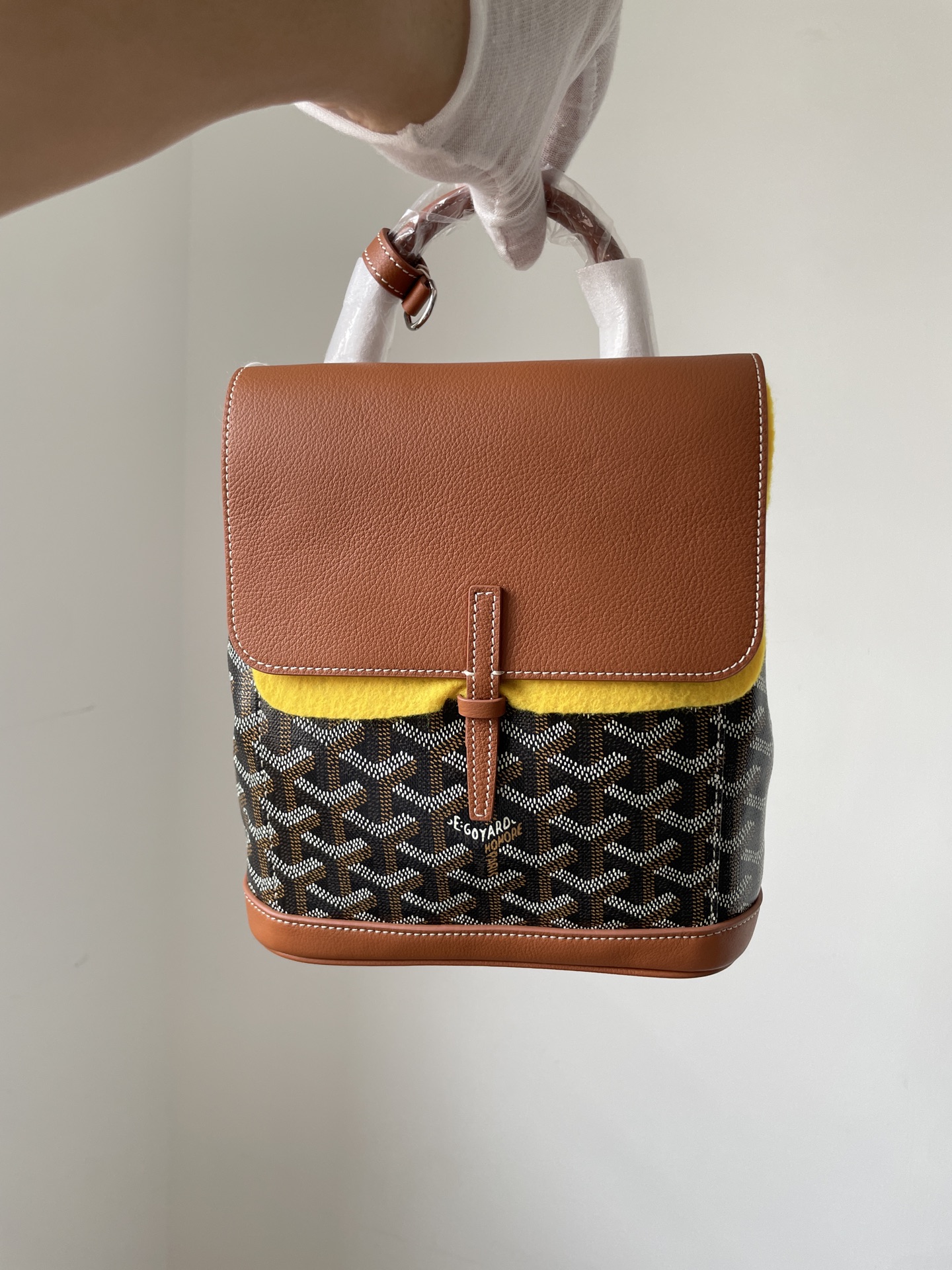 GOYARD Alpin Mini Canvas & Leather Backpack – Brown - Image 2
