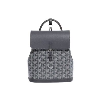 GOYARD Alpin Mini Canvas & Leather Backpack – Gray