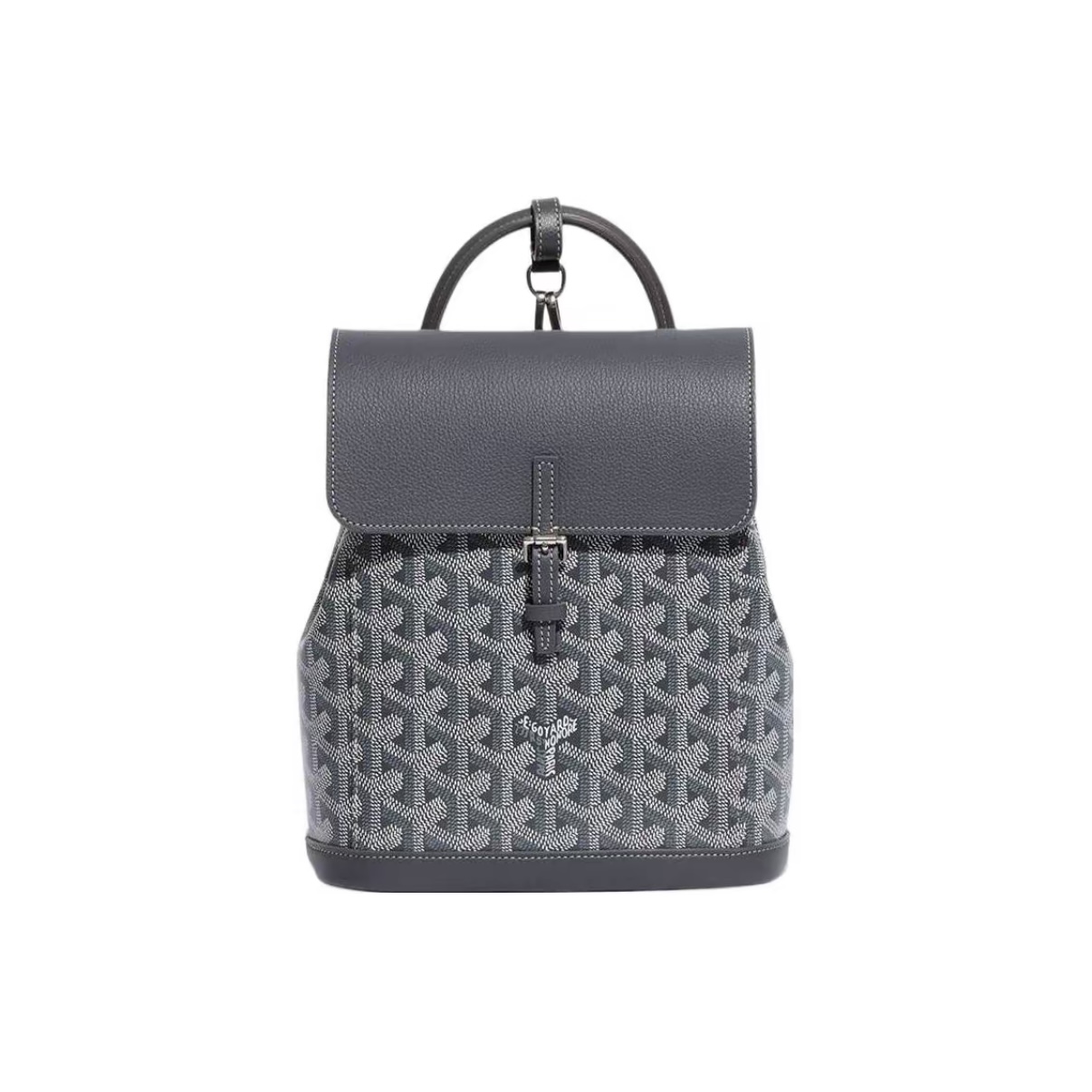 GOYARD Alpin Mini Canvas & Leather Backpack – Gray