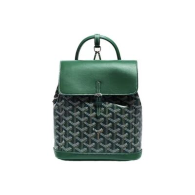 GOYARD Alpin Mini Canvas & Calfskin Backpack – Green
