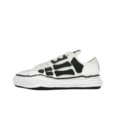 Maison Mihara Yasuhiro x AMIRI Skel-Top Low Canvas Lace-Up Sneakers Men Beige