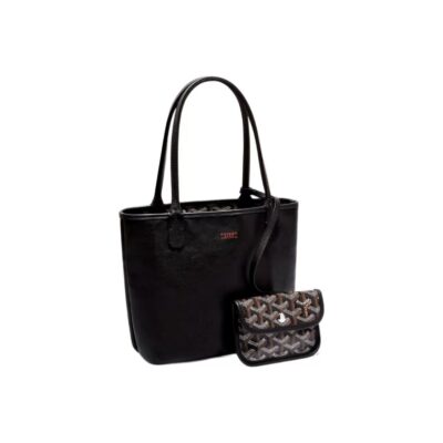 Goyard Anjou Mini Reversible Tote Bag with Y Pattern Coated Canvas and Leather Trim – Women
