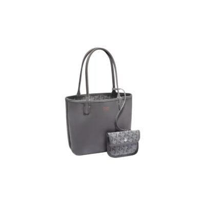 Goyard Anjou Mini Reversible Tote Bag with Y Pattern Coated Canvas and Leather Trim – Women