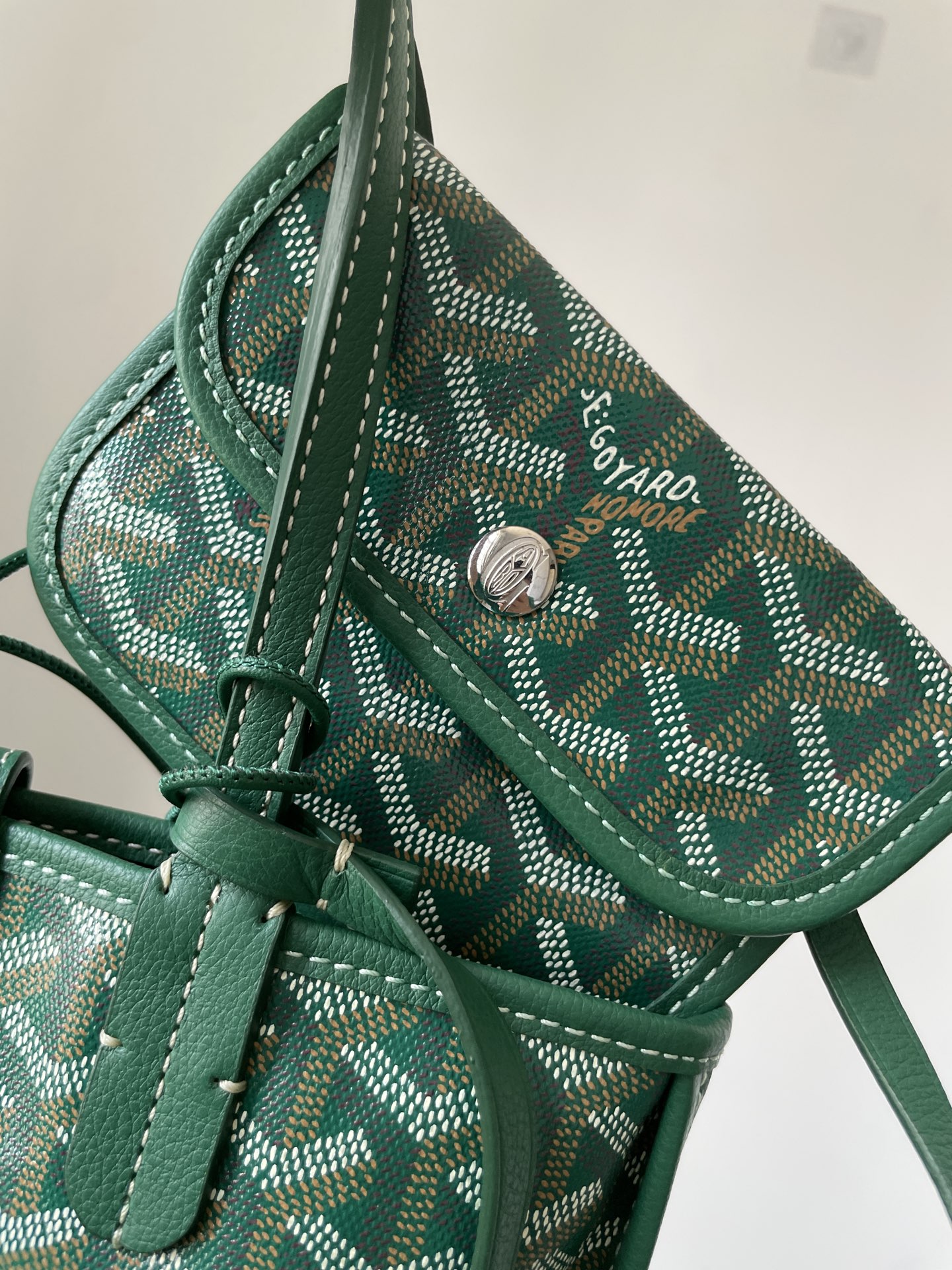 Goyard Anjou Mini Reversible Tote Bag with Y Pattern Coated Canvas and Leather Trim – Women - Image 4