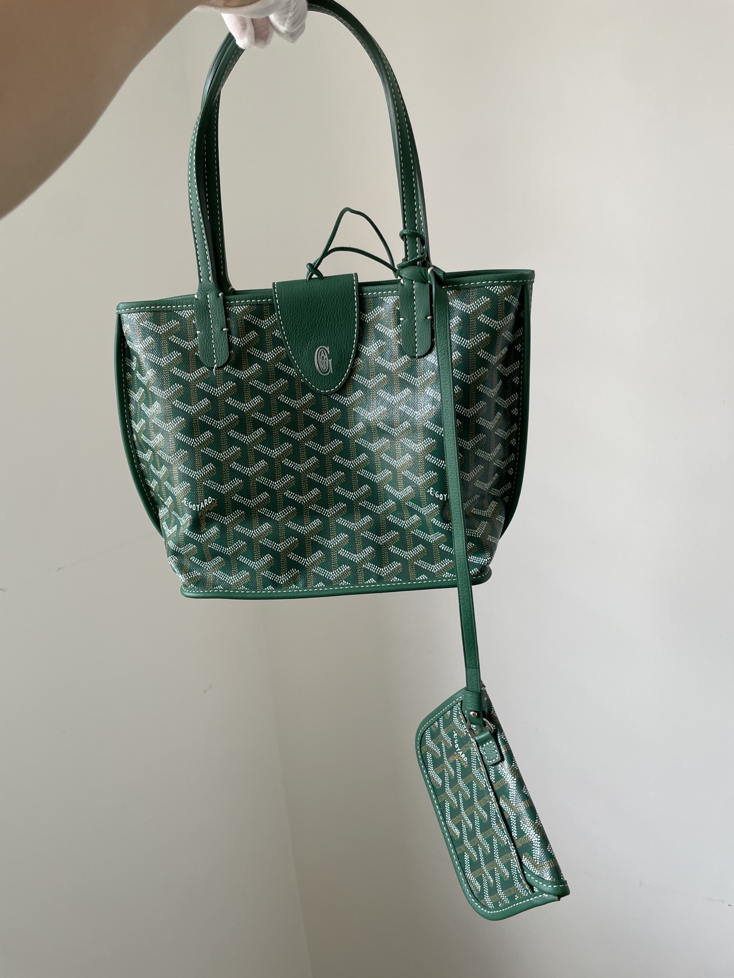 Goyard Anjou Mini Reversible Tote Bag with Y Pattern Coated Canvas and Leather Trim – Women - Image 5