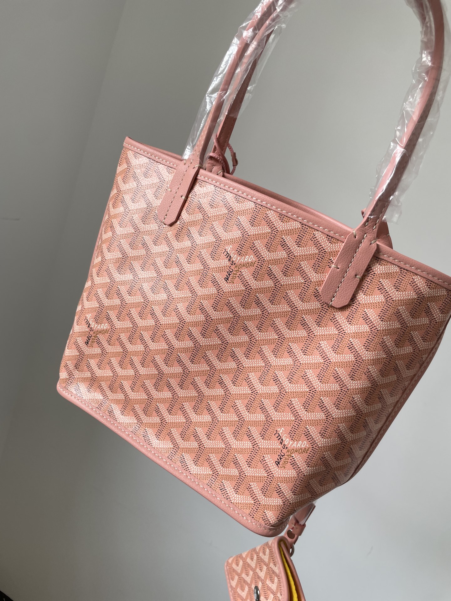 GOYARD Anjou Reversible Canvas & Calfskin Tote Mini Bag – Sakura Pink - Image 4
