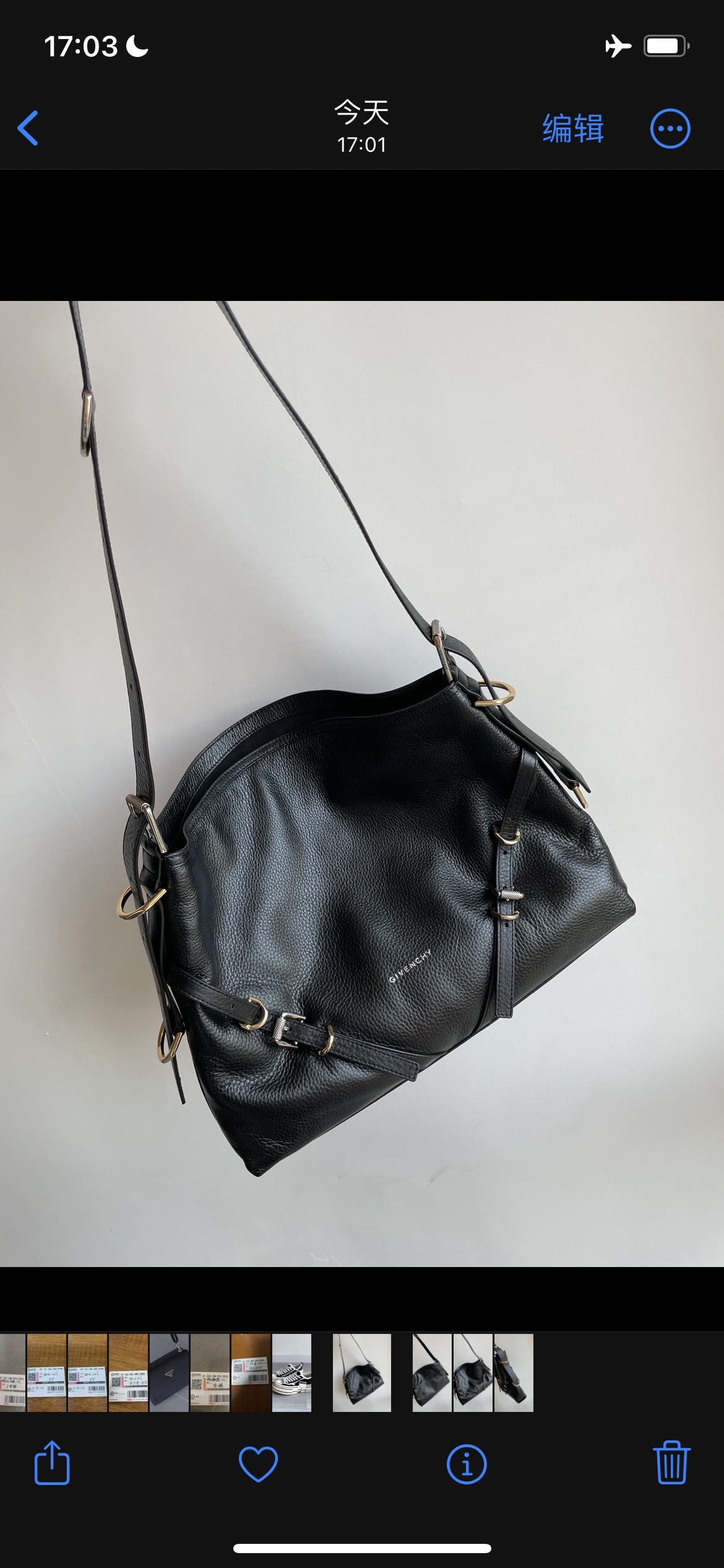 Givenchy Voyou Medium Calfskin Handbag – Black - Image 6