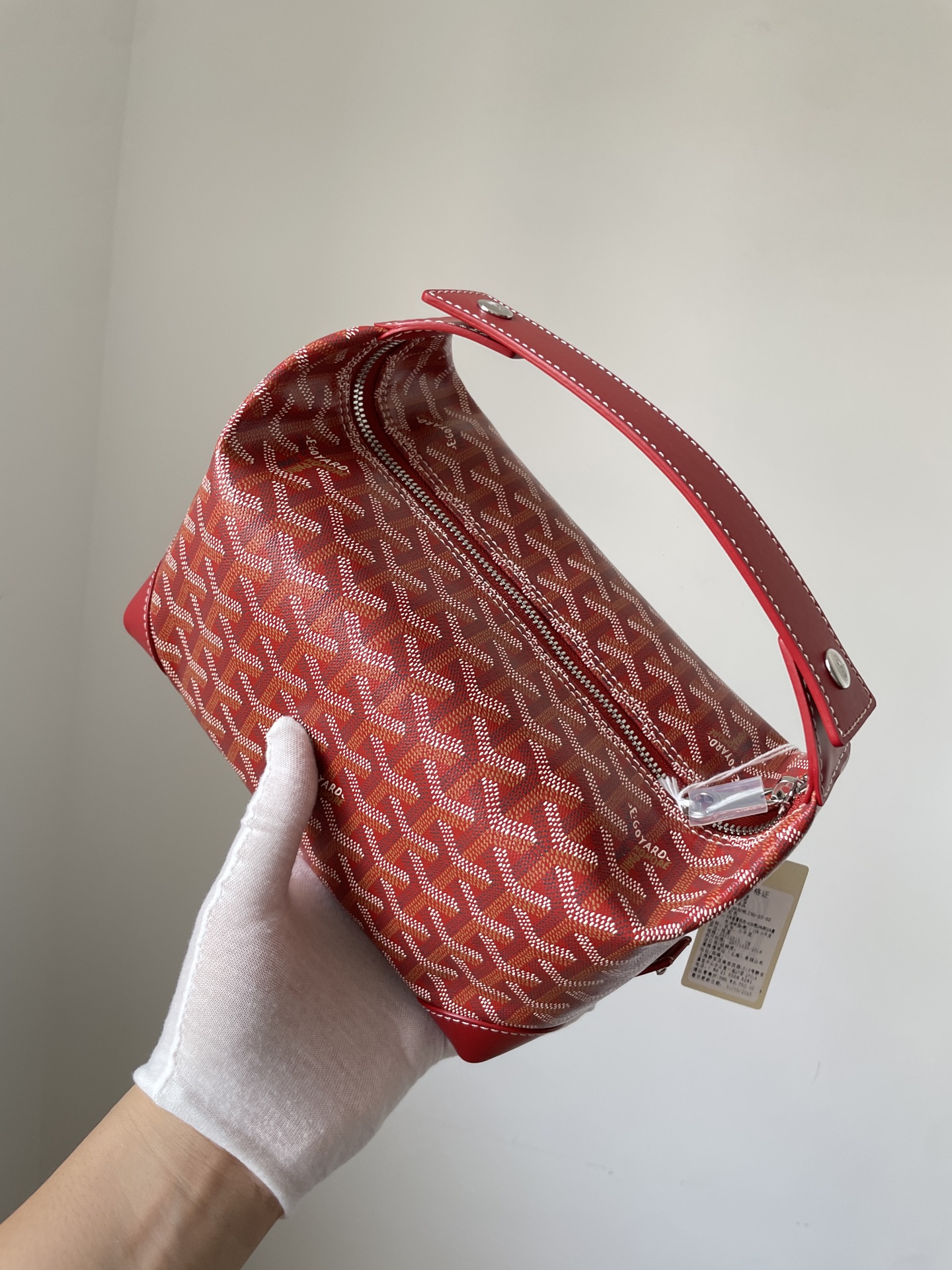 GOYARD Boeing Canvas & Calfskin Travel Toiletry Bag – Red - Image 6