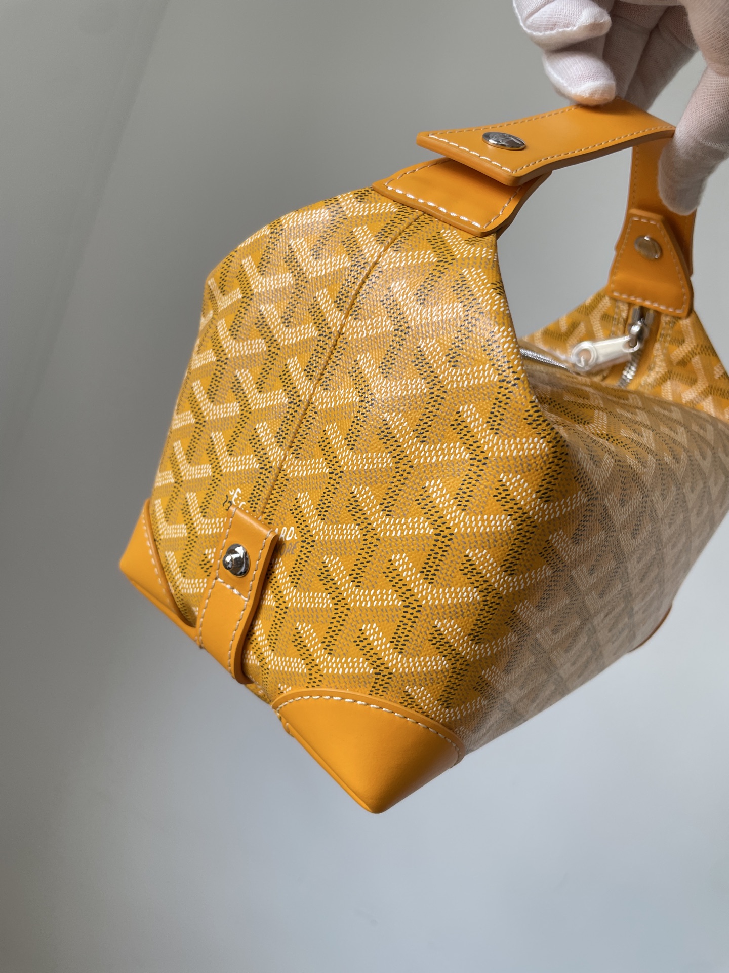 GOYARD Boeing Canvas & Calfskin Travel Toiletry Bag – Yellow - Image 6