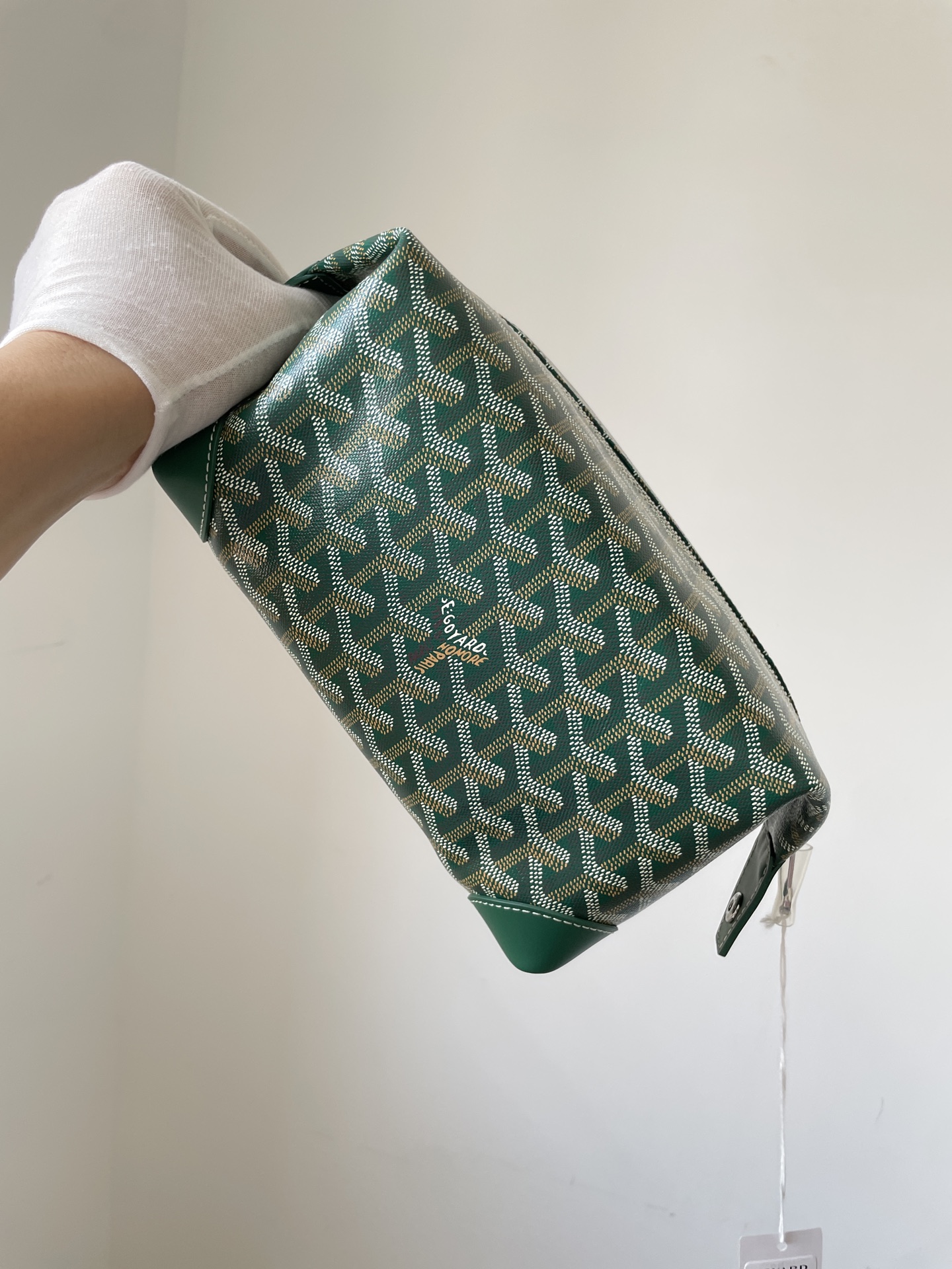 GOYARD Boeing Canvas & Calfskin Travel Toiletry Bag – Green - Image 3