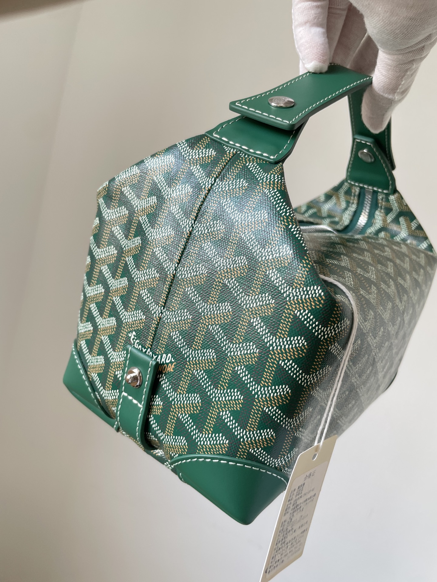 GOYARD Boeing Canvas & Calfskin Travel Toiletry Bag – Green - Image 4