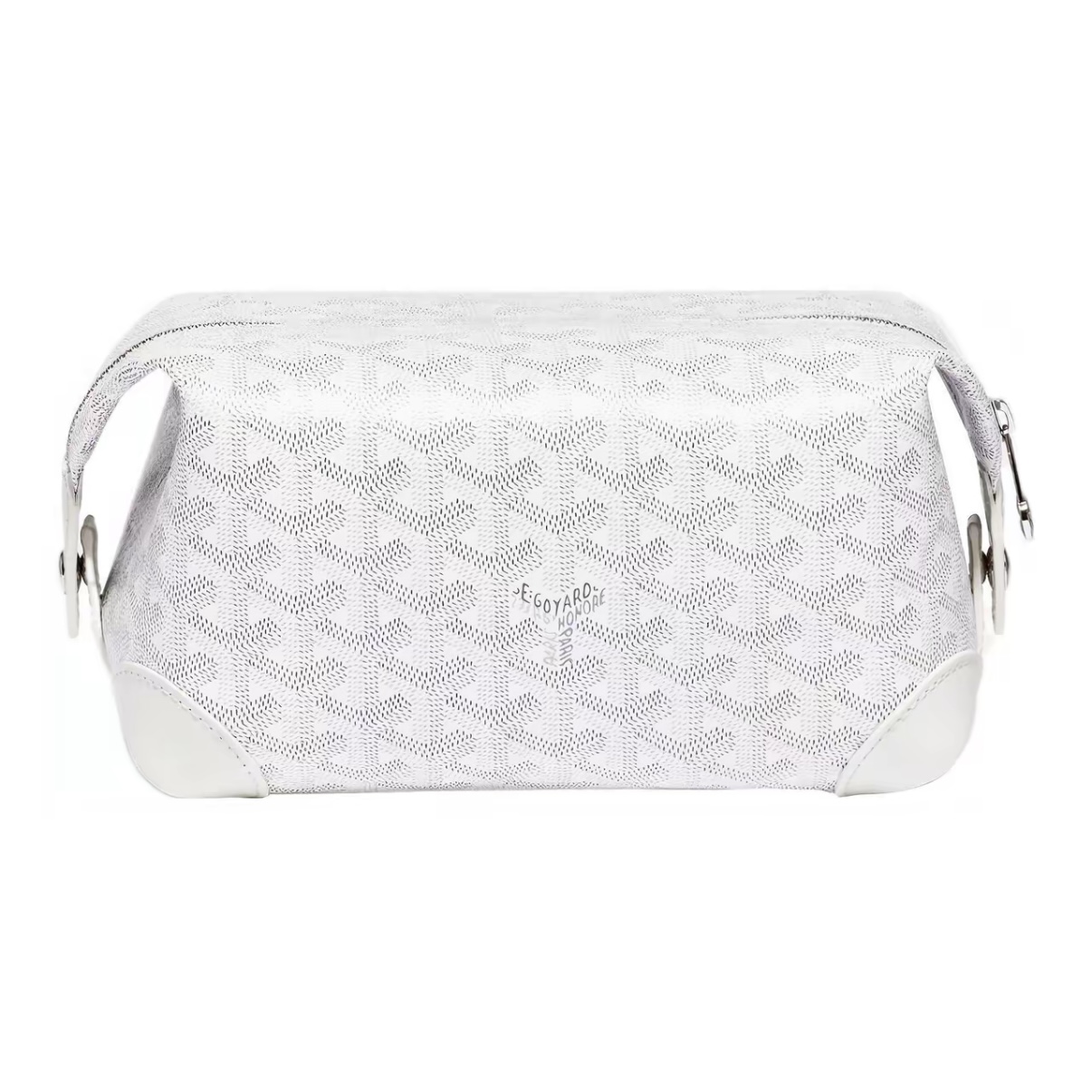 GOYARD Boeing Canvas & Calfskin Travel Toiletry Bag – White