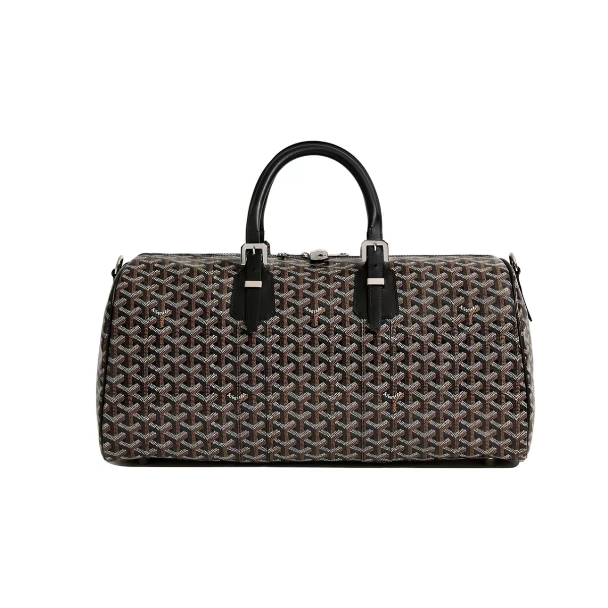 GOYARD Boston 45 Canvas & Leather Travel Bag – Black
