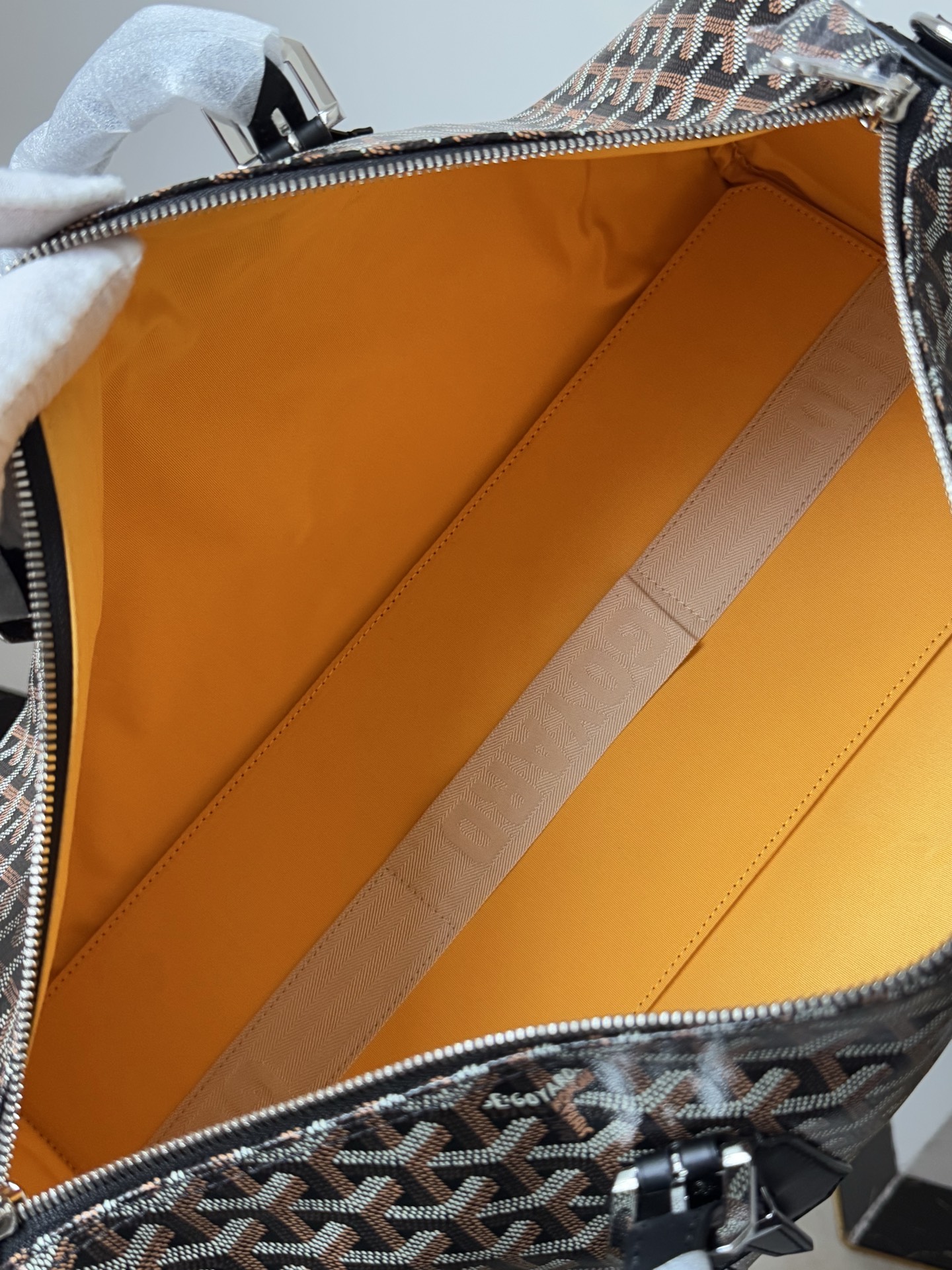 GOYARD Boston 45 Canvas & Leather Travel Bag – Black - Image 7