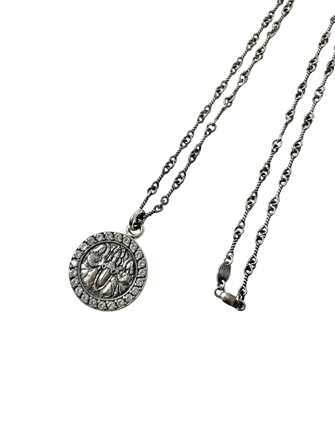 Chrome Hearts Full Diamond Angel Medallion Necklace - Image 3