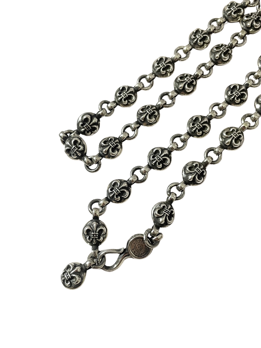 Chrome Hearts Beaded Cross Flower Necklace - Image 2