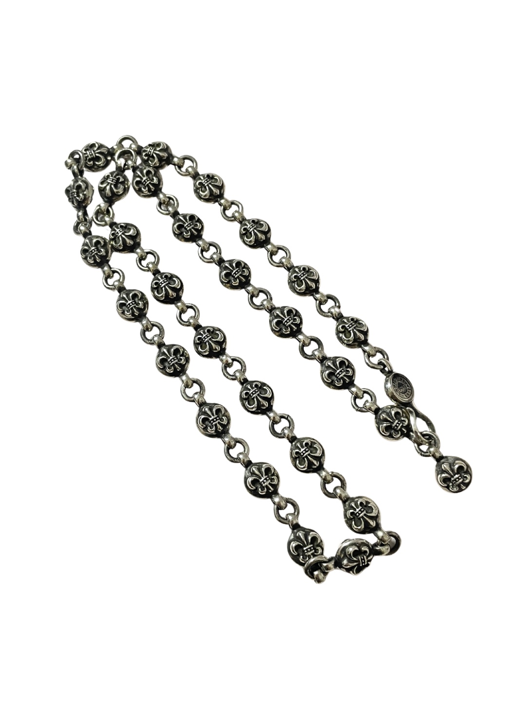 Chrome Hearts Beaded Cross Flower Necklace - Image 3