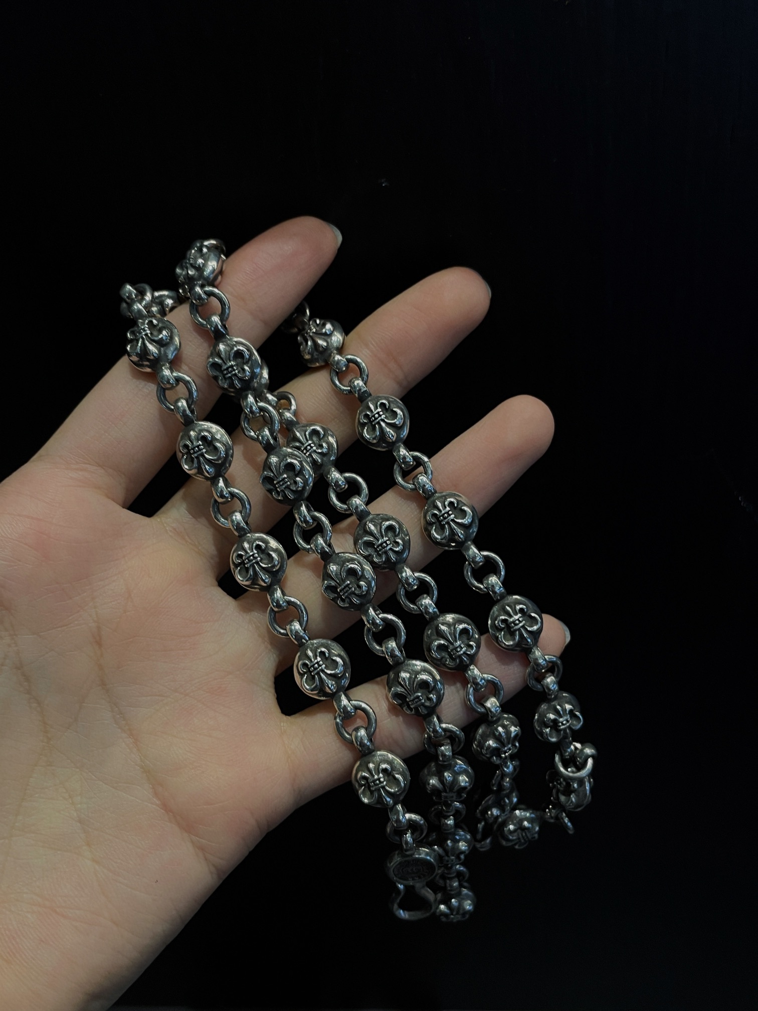 Chrome Hearts Beaded Cross Flower Necklace - Image 7