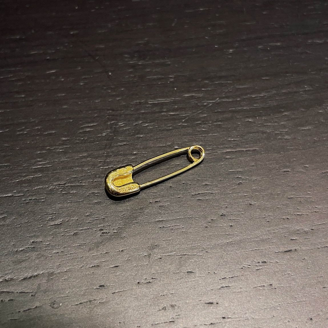 Chrome Hearts Gold-Plated Cross Pin with White Diamonds - Image 4