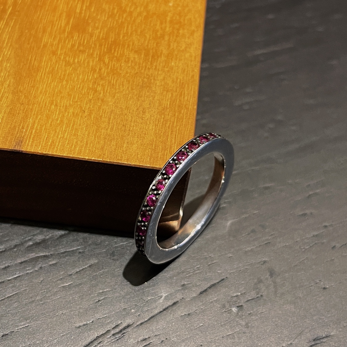 Chrome Hearts 3mm Red Diamond Band - Image 7