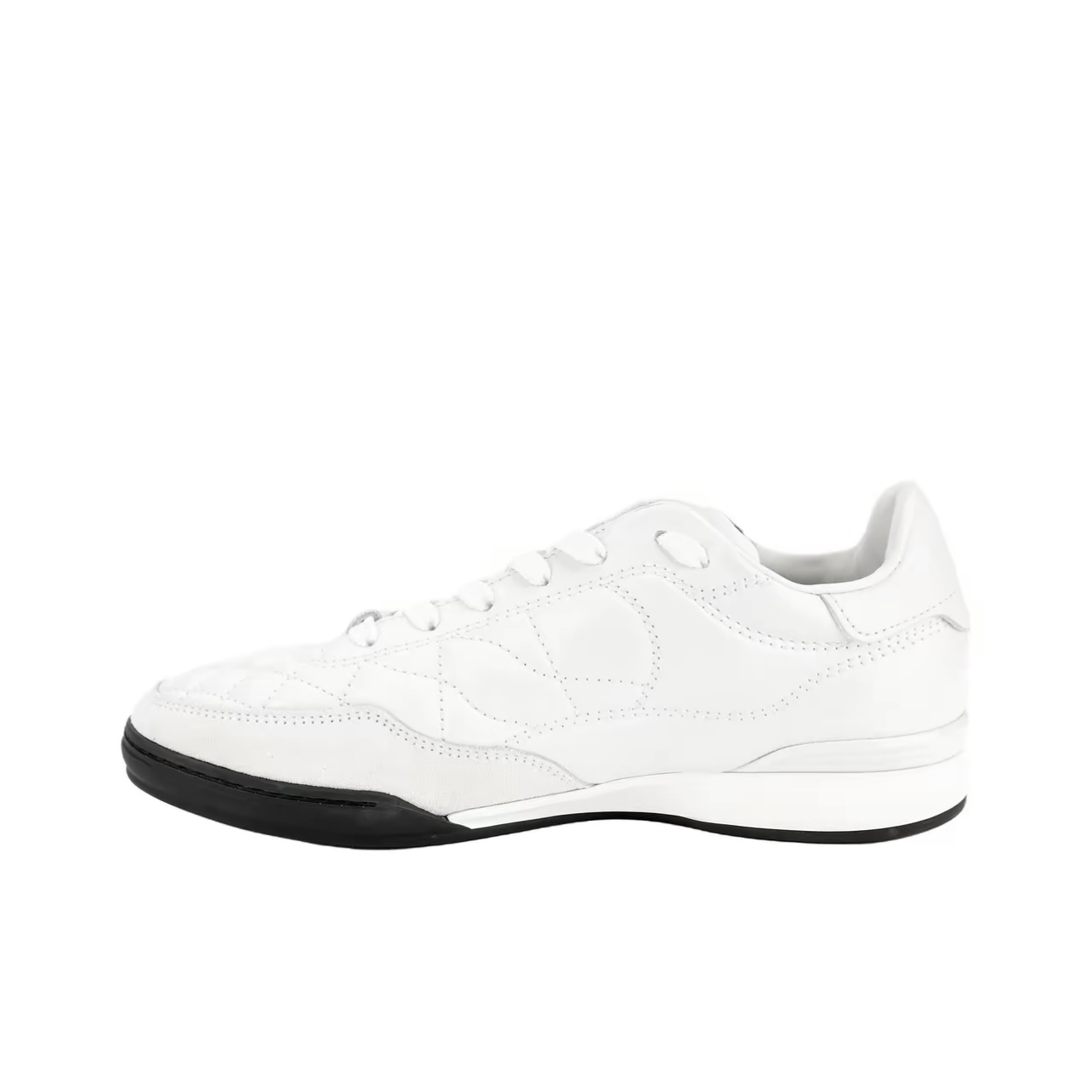 Chanel 25S Round Toe Lace-Up Low-Top Sneakers Women White