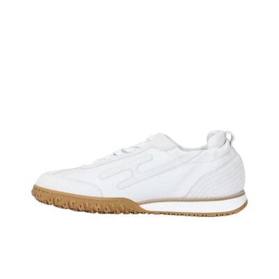 Hermes Jet Leather Round Toe Lace-Up Low-Top Trainers Unisex White