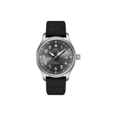 IWC Pilot’s Watch Automatic Mechanical Movement 100M Water Resistant Unisex Swiss Watch 40mm Grey Dial Titanium Case Fabric Strap