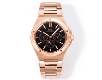 IWC Ingenieur Automatic 41.6mm Black Dial Rose Gold Men's Watch