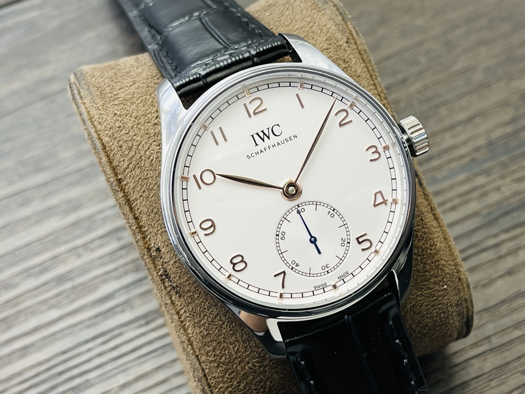 IWC Portuguese Automatic IW358303 Men's Watch 40.4mm White Dial Stainless Steel Case Leather Strap - Image 3
