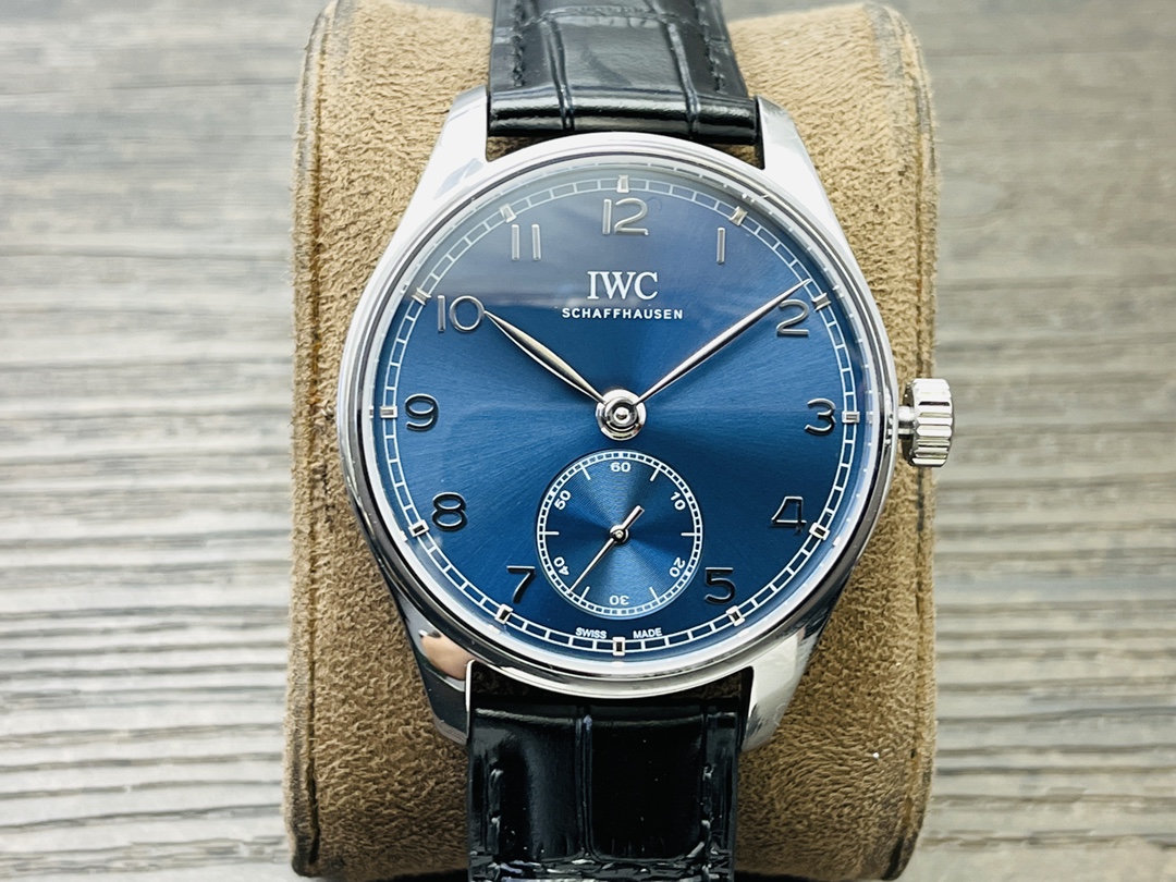 IWC Portuguese Automatic IW358305 Men's Watch 40.4mm Blue Dial Stainless Steel Case Leather Strap - Image 2