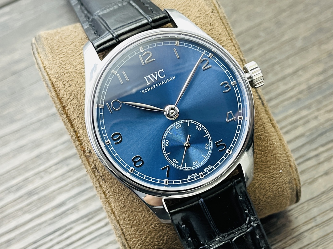 IWC Portuguese Automatic IW358305 Men's Watch 40.4mm Blue Dial Stainless Steel Case Leather Strap - Image 3