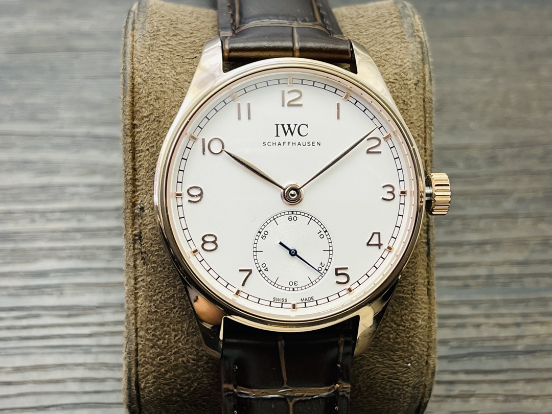 IWC Portuguese Automatic IW358306 Men's Watch 40.4mm White Dial 18ct Rose Gold Case Leather Strap - Image 2