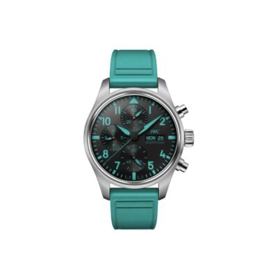 IWC Pilot’s Watch Mercedes-AMG Petronas Team Special Edition Automatic Mechanical Movement Day Date Chronograph Men’s Watch Swiss Watch 41mm Black Dial Titanium Case Rubber Strap