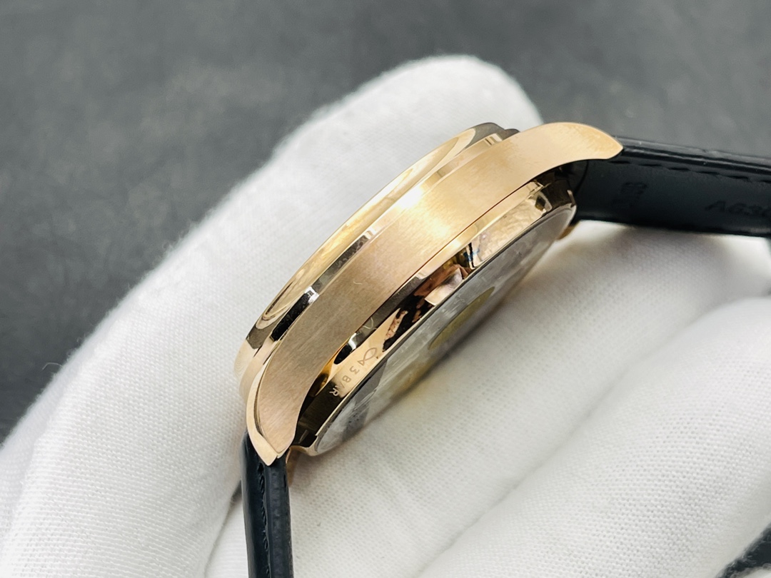 IWC Portuguese Automatic 42.3mm Grey Dial 18K Rose Gold Case Leather Strap - Image 7