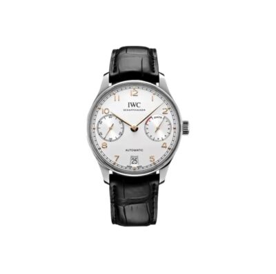 IWC Portuguese Automatic 42.3mm White Dial Stainless Steel Case Leather Strap