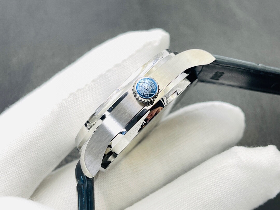 IWC Portuguese Automatic 42.3mm Panda Dial Stainless Steel Case Leather Strap - Image 6