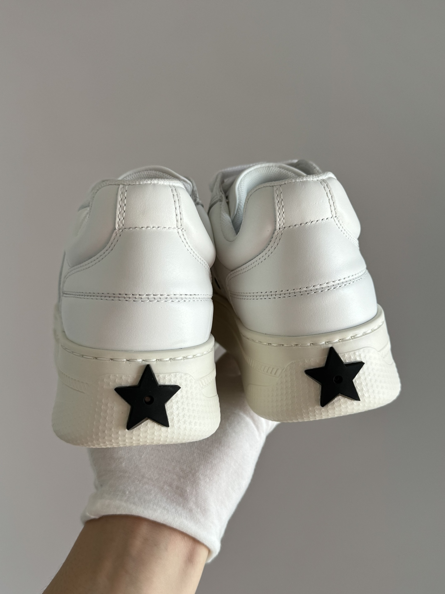 Dior Star Calfskin Logo Lace-Up Platform Low-Top Sneakers Women White - Image 5