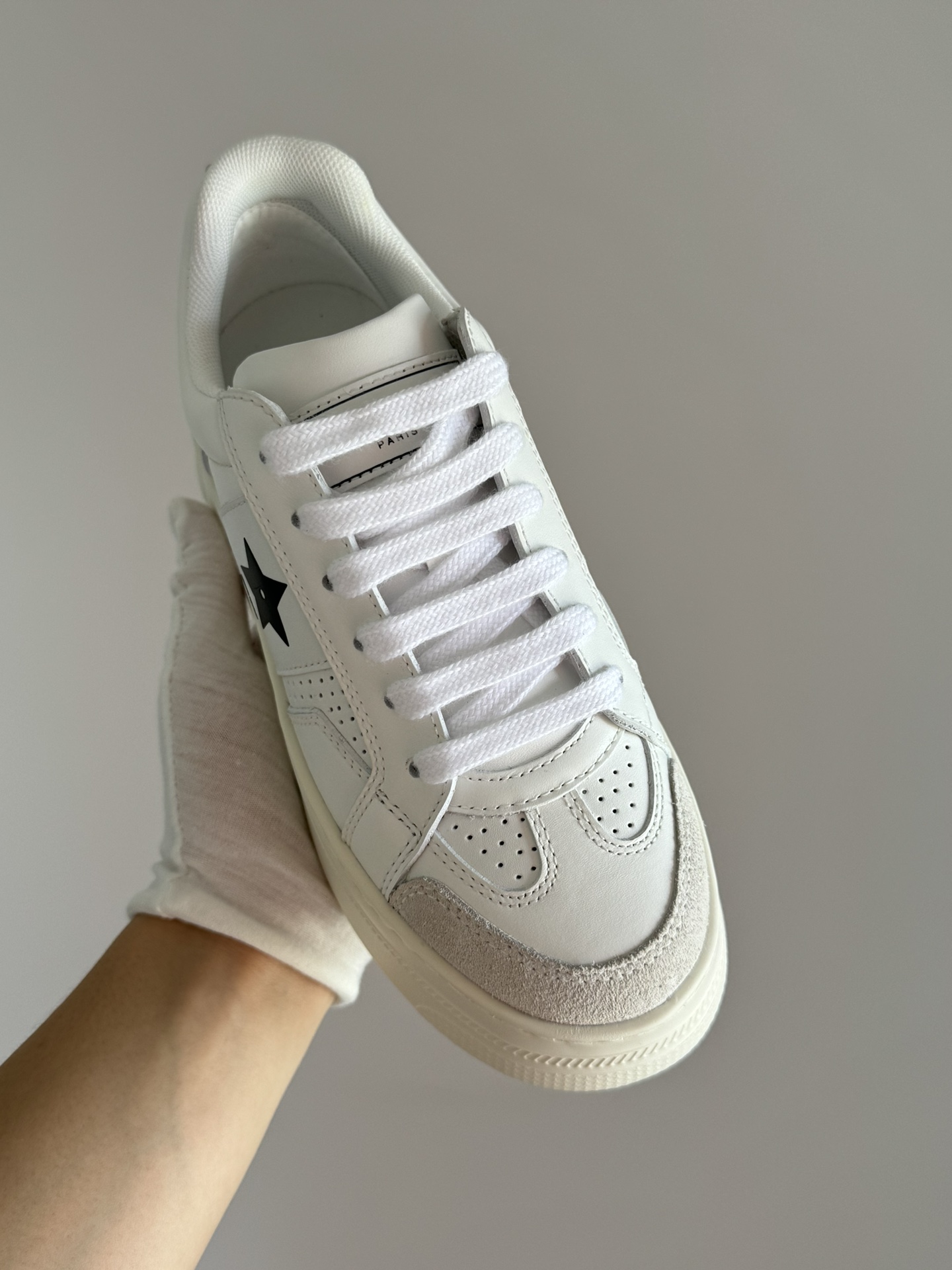 Dior Star Calfskin Logo Lace-Up Platform Low-Top Sneakers Women White - Image 6