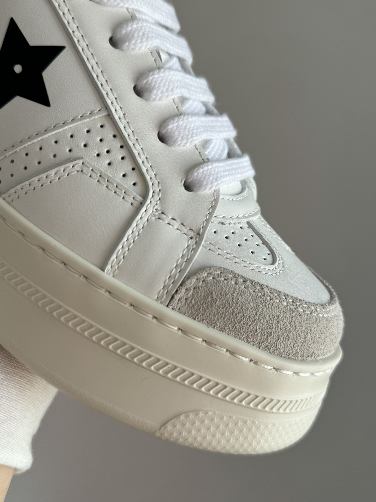 Dior Star Calfskin Logo Lace-Up Platform Low-Top Sneakers Women White - Image 7