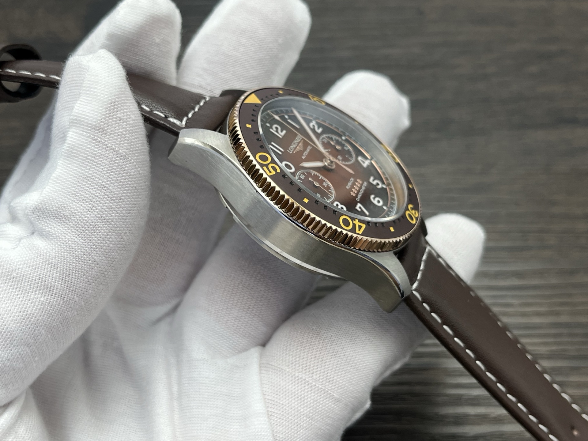 Longines Spirit Flyback Chronograph 42mm Brown Dial - Image 6