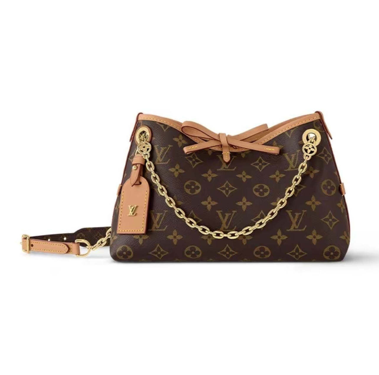 Louis Vuitton CarryAll BB Monogram Canvas Shoulder Bag Brown