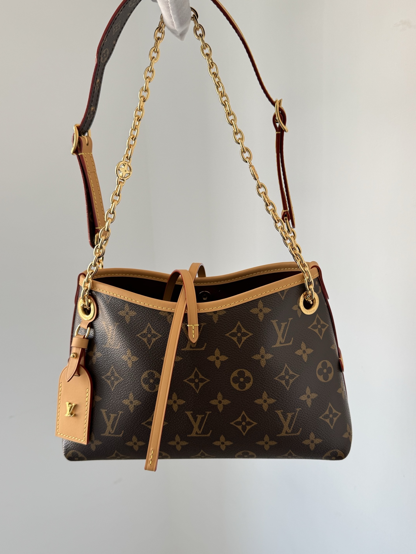 Louis Vuitton CarryAll BB Monogram Canvas Shoulder Bag Brown - Image 2
