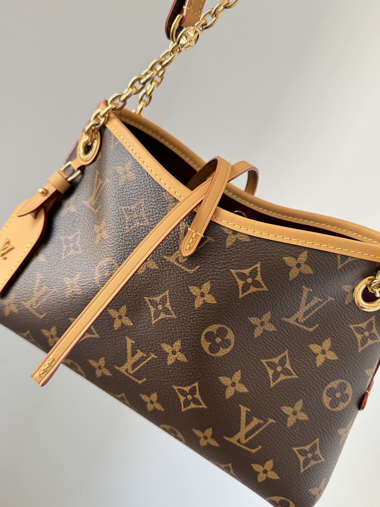 Louis Vuitton CarryAll BB Monogram Canvas Shoulder Bag Brown - Image 6