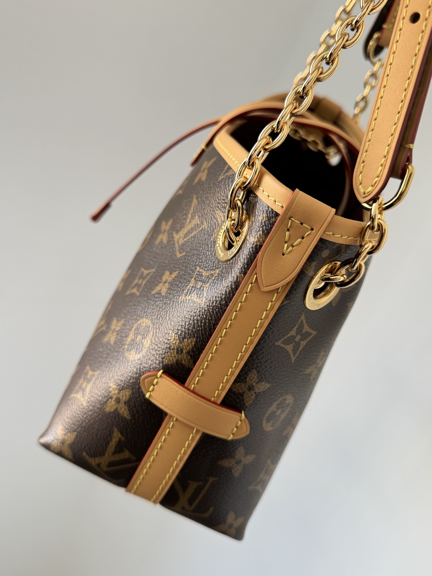 Louis Vuitton CarryAll BB Monogram Canvas Shoulder Bag Brown - Image 7